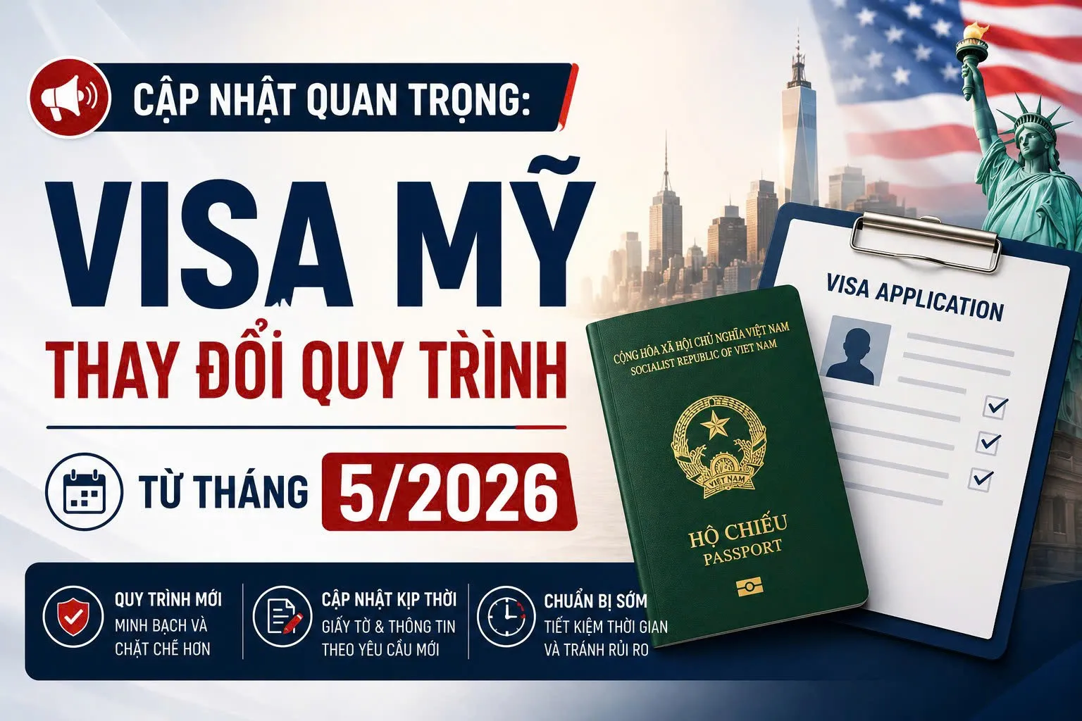 Cập Nhật Quan Trọng: Visa Mỹ Thay Đổi Quy Trình Từ Tháng 5/2026